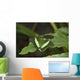 Butterfly On A Green Leaf Wall Mural