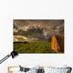 Rolled Hay Bales Under Storm Clouds On A Farm North Of Edmonton Wall Mural