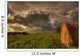 Rolled Hay Bales Under Storm Clouds On A Farm North Of Edmonton Wall Mural