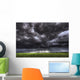 Summer Storm Clouds Over An Unripened Canola Field North Of Edmonton Wall Mural