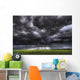 Summer Storm Clouds Over An Unripened Canola Field North Of Edmonton Wall Mural