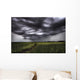 Storm Clouds And Rain Over A Track Wall Mural
