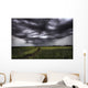 Storm Clouds And Rain Over A Track Wall Mural