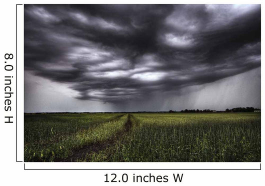 Storm Clouds And Rain Over A Track Wall Mural