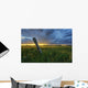 Summer Thunderstorm And Fencepost On A Wheat Farm North Of Edmonton Wall Mural