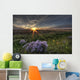 Summer Sunset Over Prairie Wildflowers North Of Bon Accord, Alberta Wall Mural
