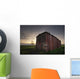 An Abandoned Railway Boxcar Converted To A Storage Shed At Sunset Wall Mural