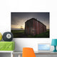 An Abandoned Railway Boxcar Converted To A Storage Shed At Sunset Wall Mural