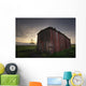 An Abandoned Railway Boxcar Converted To A Storage Shed At Sunset Wall Mural