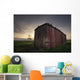 An Abandoned Railway Boxcar Converted To A Storage Shed At Sunset Wall Mural