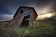 Falling Granary At Sunrise, Prairies In Edmonton, Alberta Wall Mural