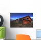 Three Old Red Granaries On The Alberta Prairie, North Of Edmonton Wall Mural