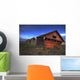 Three Old Red Granaries On The Alberta Prairie, North Of Edmonton Wall Mural