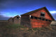 Three Old Red Granaries On The Alberta Prairie, North Of Edmonton Wall Mural