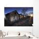 Row Of Sheds At Sunset, Fort Saskatchewan, Alberta Wall Mural