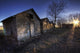 Row Of Sheds At Sunset, Fort Saskatchewan, Alberta Wall Mural