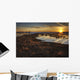 Field Flooded From Thawing Snow At Sunset, Namao, Alberta Wall Mural