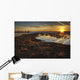 Field Flooded From Thawing Snow At Sunset, Namao, Alberta Wall Mural