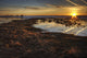 Field Flooded From Thawing Snow At Sunset, Namao, Alberta Wall Mural