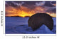 Hay Bale On Field With Sunset, Namao, Alberta Wall Mural