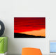 Red Sunset Clouds Over Forested Hillside, Bedford, Nova Scotia Wall Mural