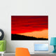 Red Sunset Clouds Over Forested Hillside, Bedford, Nova Scotia Wall Mural