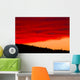 Red Sunset Clouds Over Forested Hillside, Bedford, Nova Scotia Wall Mural