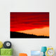 Red Sunset Clouds Over Forested Hillside, Bedford, Nova Scotia Wall Mural