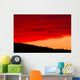 Red Sunset Clouds Over Forested Hillside, Bedford, Nova Scotia Wall Mural