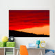 Red Sunset Clouds Over Forested Hillside, Bedford, Nova Scotia Wall Mural