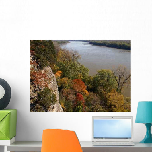 Missouri River Overlook Wall Decal Design 1