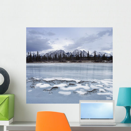 Ice On The North Saskatchewan River Wall Mural