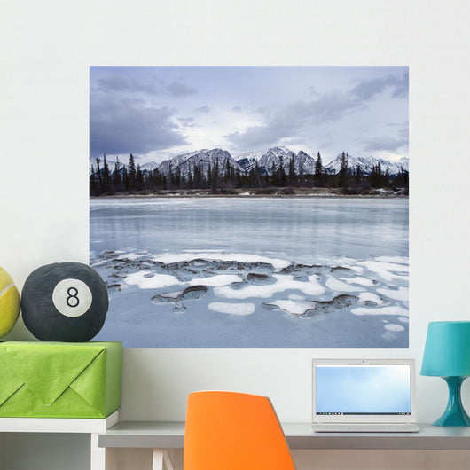 Ice On The North Saskatchewan River Wall Mural