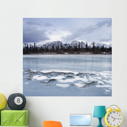 Ice On The North Saskatchewan River Wall Mural