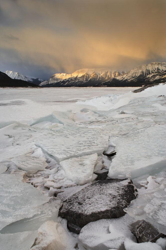 Sunrise Over Lake Abraham At Windy Point Wall Mural