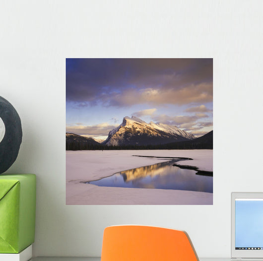 Vermilion Lake And Mount Rundle, Banff National Park, Alberta Wall Mural