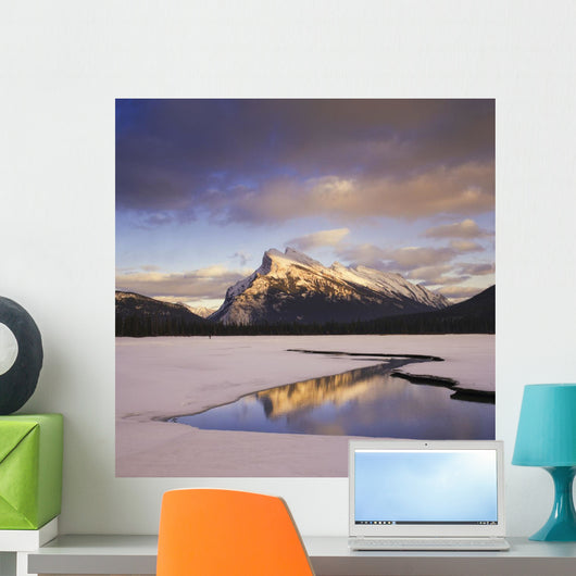 Vermilion Lake And Mount Rundle, Banff National Park, Alberta Wall Mural