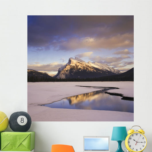 Vermilion Lake And Mount Rundle, Banff National Park, Alberta Wall Mural