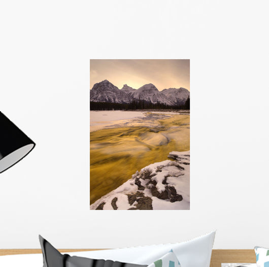 Athabasca River And Mt Fryatt, Jasper National Park, Alberta Wall Mural