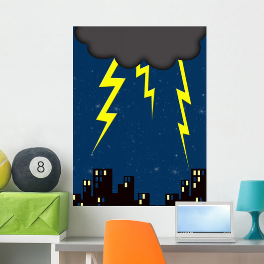 Lightning Wall Decal Design 4
