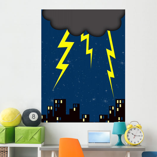 Lightning Wall Decal Design 4