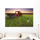 Old Abandoned Pick-Up Truck Sitting Wall Mural