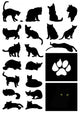 Silhouette Cat Wall Mural