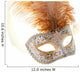 gold feathered carnival mask isolated on a white background Wall Decal