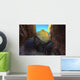 A Rock Balanced Precariously Between Two Others Wall Mural