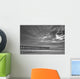 Black And White Image Of Hearst Wharf, California Wall Mural