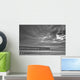 Black And White Image Of Hearst Wharf, California Wall Mural