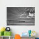 Black And White Image Of Hearst Wharf, California Wall Mural