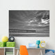 Black And White Image Of Hearst Wharf, California Wall Mural