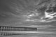 Black And White Image Of Hearst Wharf, California Wall Mural